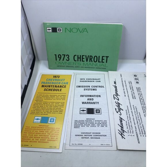 Original 1973 Chevrolet Nova Owners Operators Manual 73 Chevy. Vintage. - Picture 1 of 10